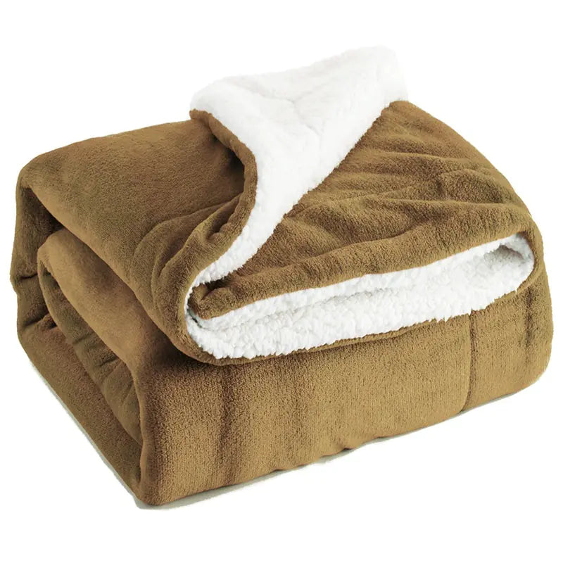 Sherpa Lambswool Blanket – Double-Sided Fleece Throw