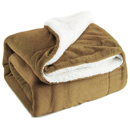 Sherpa Lambswool Blanket – Double-Sided Fleece Throw