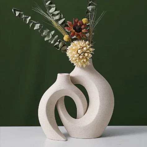 Hydroponic Decorative Vase FlameCraft Ceramic Ornament
