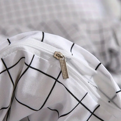 Modern White Square Duvet Cover Set – Elegant & Cozy Bedding