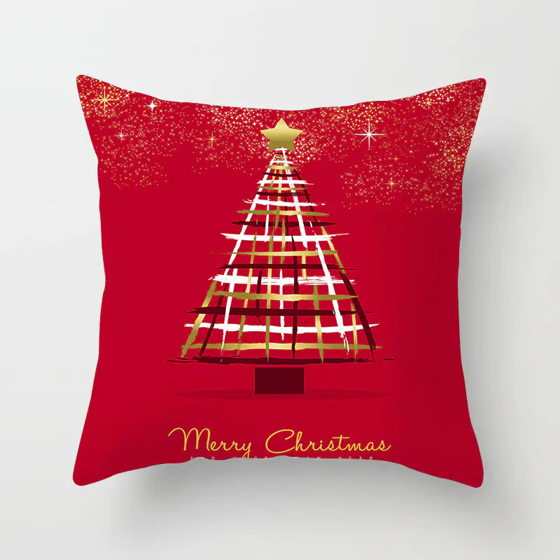 Christmas Reindeer Linen Pillow Covers | Festive Home Decor