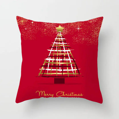 Christmas Reindeer Linen Pillow Covers | Festive Home Decor