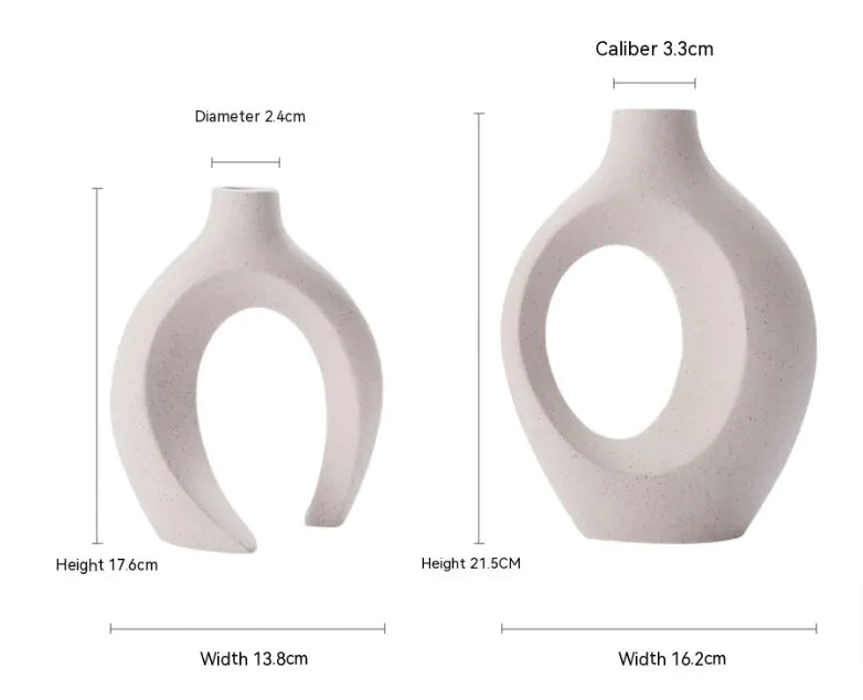 Hydroponic Decorative Vase FlameCraft Ceramic Ornament