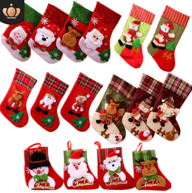 Christmas Decorations – Santa Stockings & Tree Ornaments Set