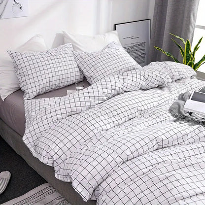 Modern White Square Duvet Cover Set – Elegant & Cozy Bedding