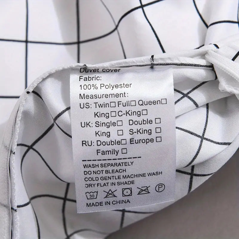 Modern White Square Duvet Cover Set – Elegant & Cozy Bedding