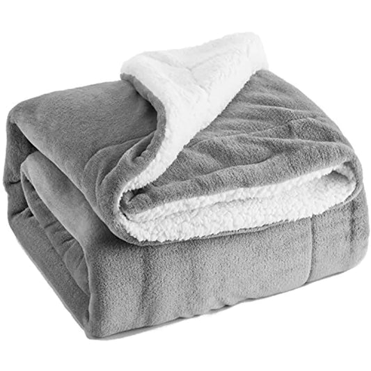 Sherpa Lambswool Blanket – Double-Sided Fleece Throw